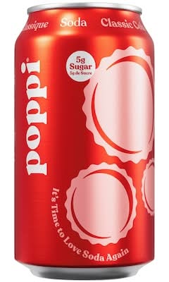Poppi boisson gazeuse à saveur (355 ml) (cola) - poppi prebiotic soda, cola (355 ml)