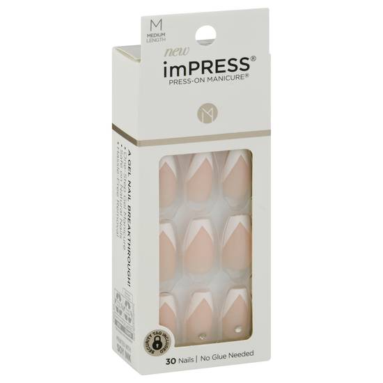 Impress Press-On Manicure So French Medium Length Nails (30 ct)
