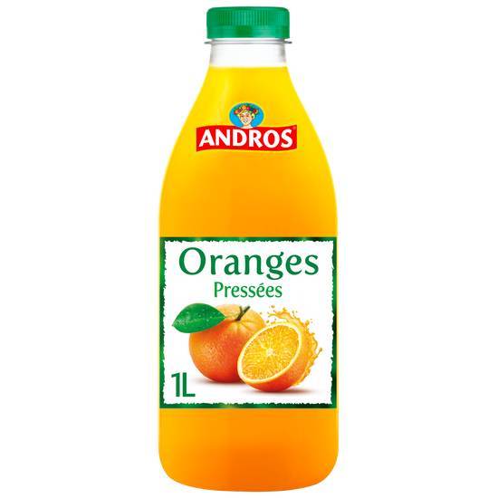 Andros jus d'oranges pressées pur jus sans sucres ajoutés (1l)