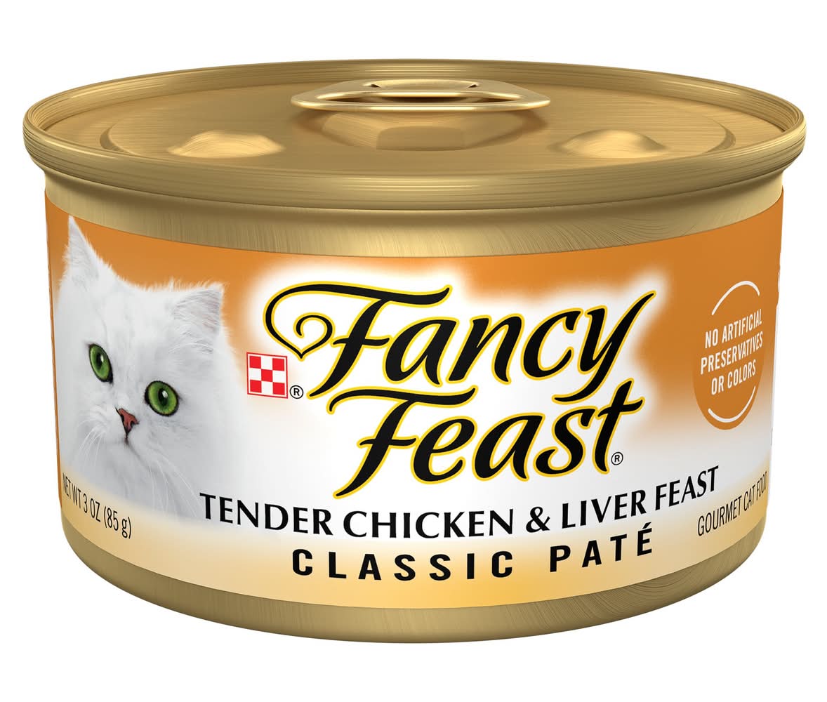 Fancy Feast® Adult Classic Pate Wet Cat Food - 3 oz (Flavor: Liver & Chicken, Color: Assorted, Size: 3 Oz)