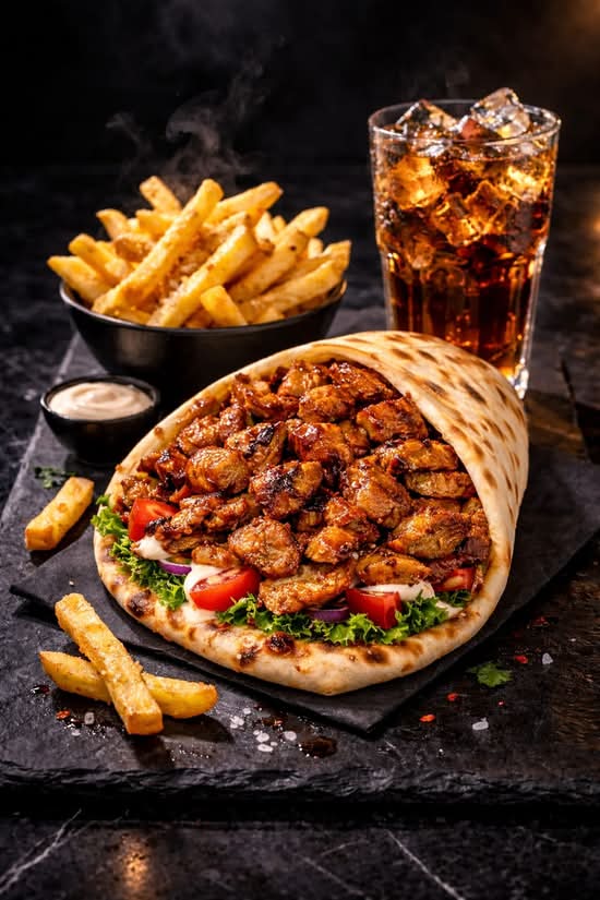 Menu Sandwich Cheese Naan (poulet curry)