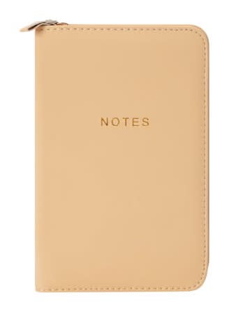 Zip-Padded Journal Tan