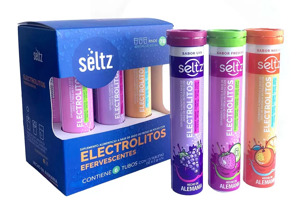 Seltz · Suplemento alimenticio de electrólitos efervescentes (6 x 13 un)