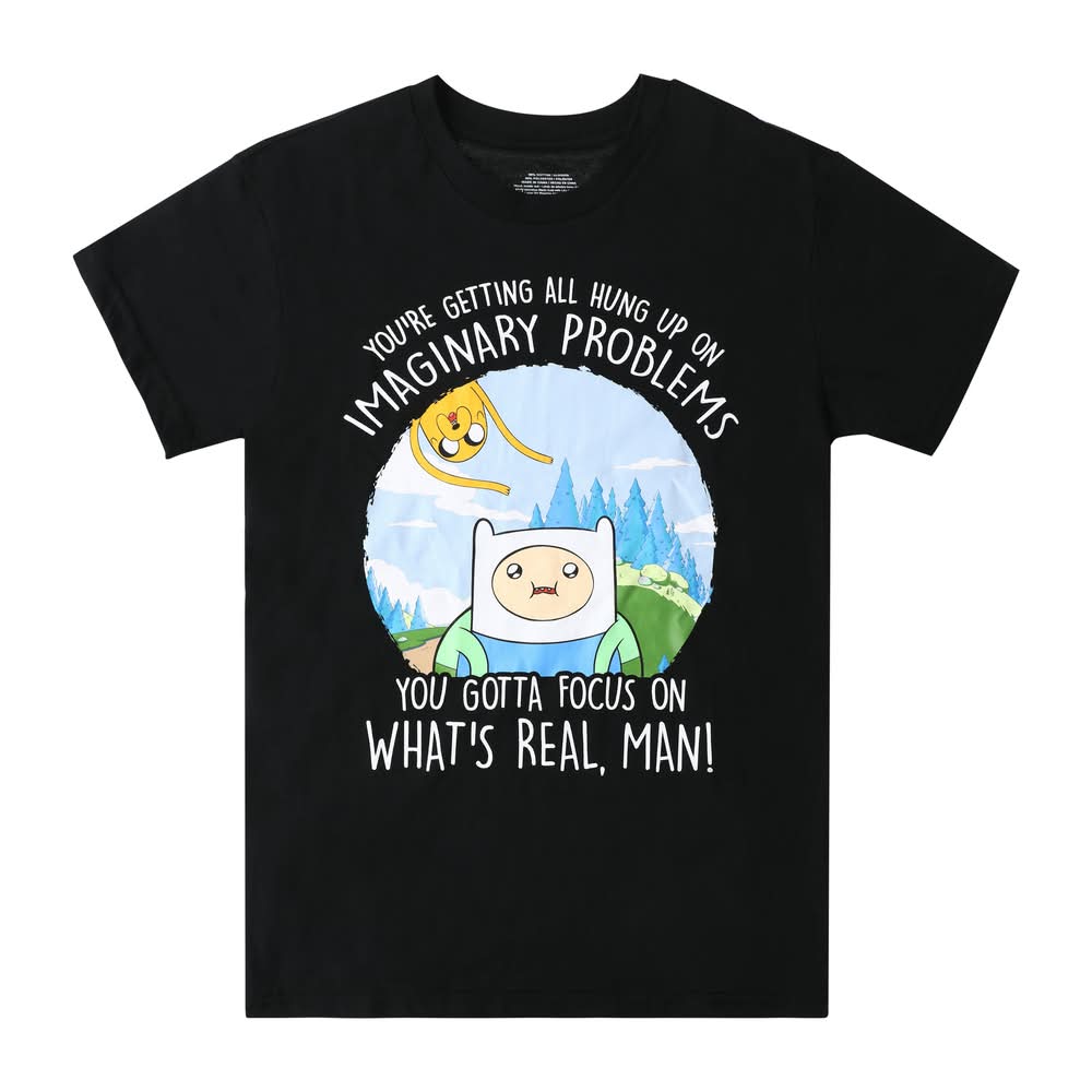 Adventure Time Graphic Tee Large Black