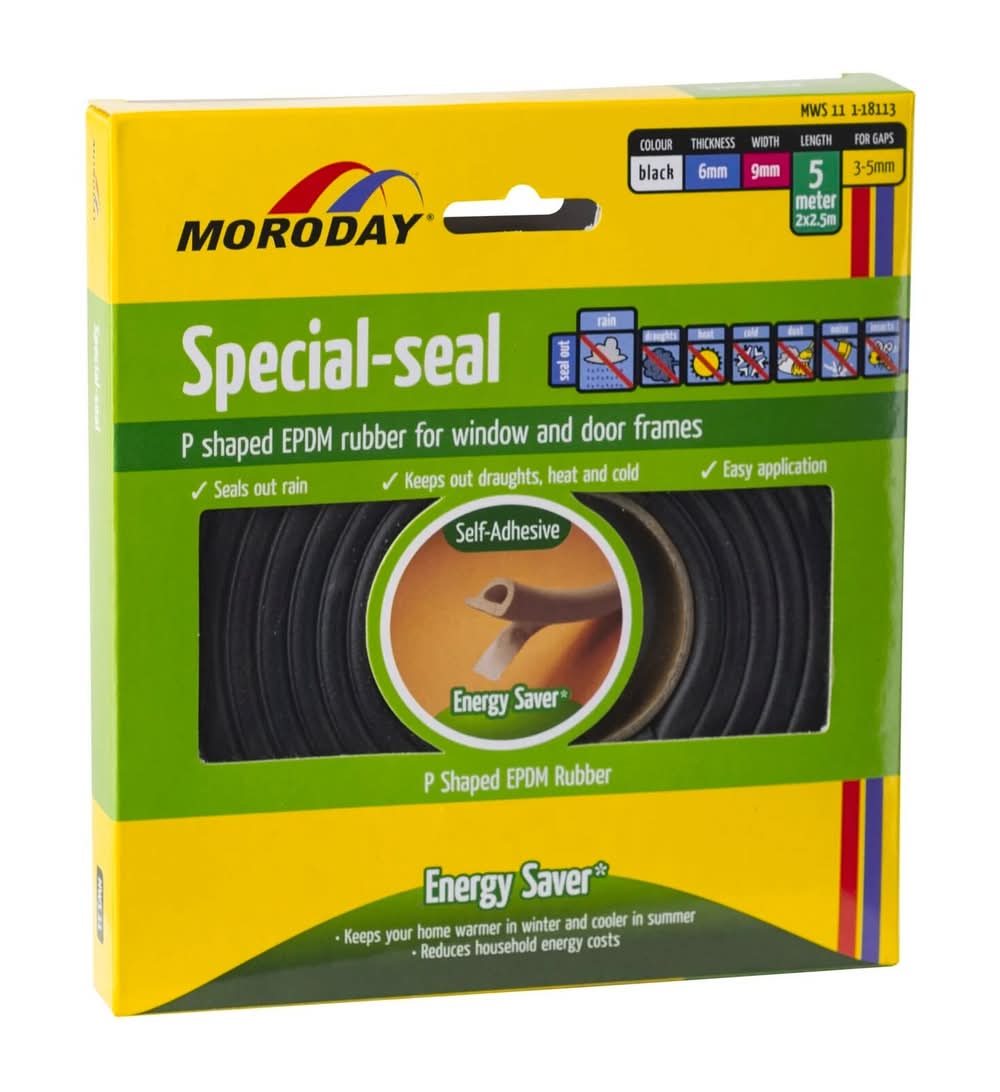 Moroday 5m Black Self-Adhesive Special Weather-Seal