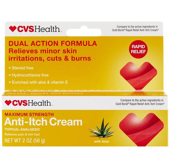 CVS Health Maximum Strength Anti-Itch Cream, 2 OZ