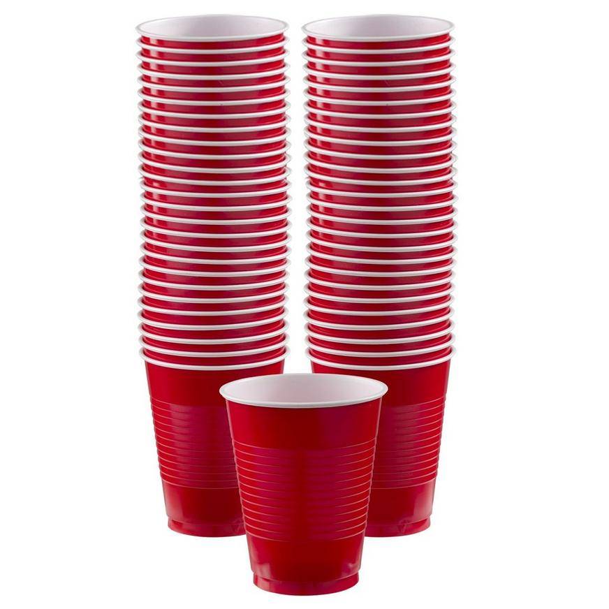 Party City Plastic Cups (50 ct) (red)