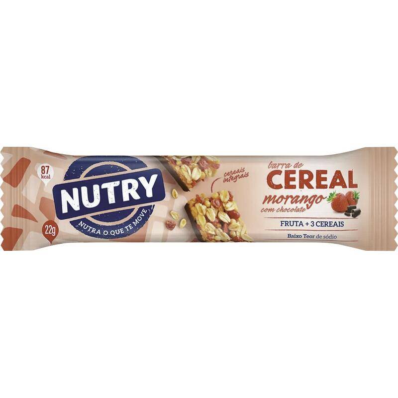 Nutry barra de cereal morango com chocolate (22g)