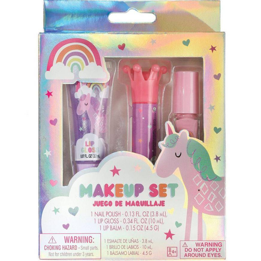 Rainbows Unicorns Makeup Nail Set, 3pc