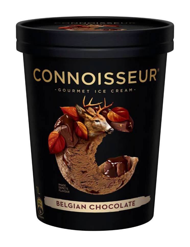 Connoisseur Gourmet Ice Cream, Belgian Chocolate (1L)