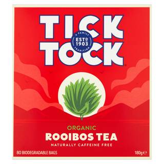 Tick Tock Organic Rooibos Tea 80 Biodegradable Bags 180g