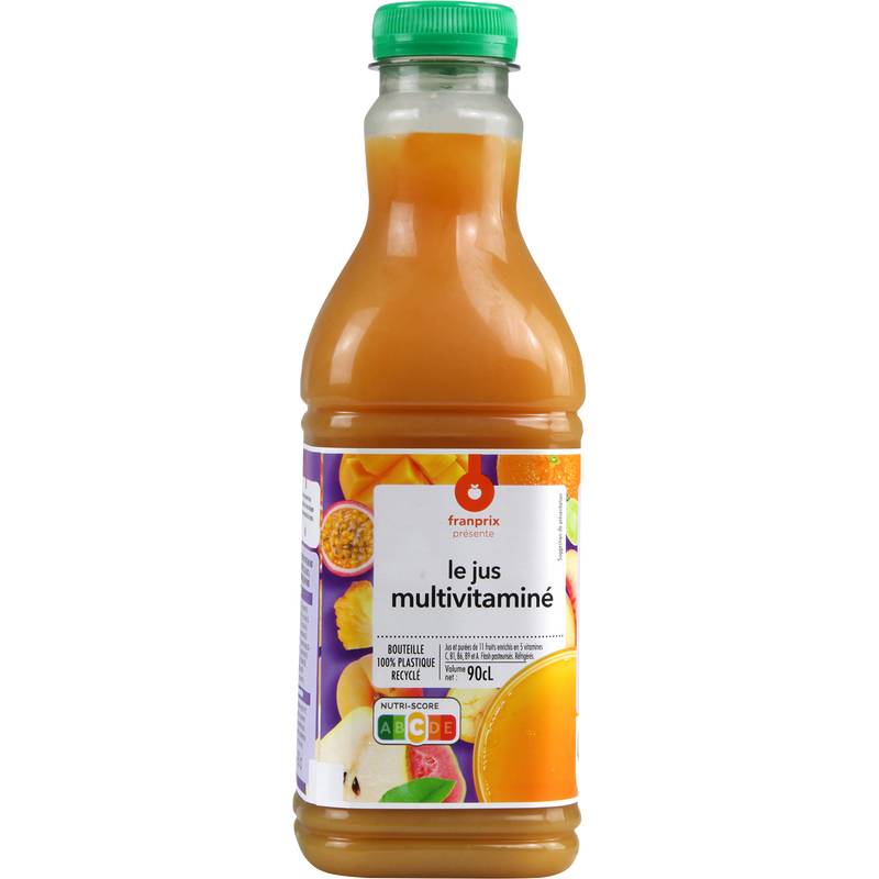 Franprix - Jus multivitaminé aux multifruits (900ml)