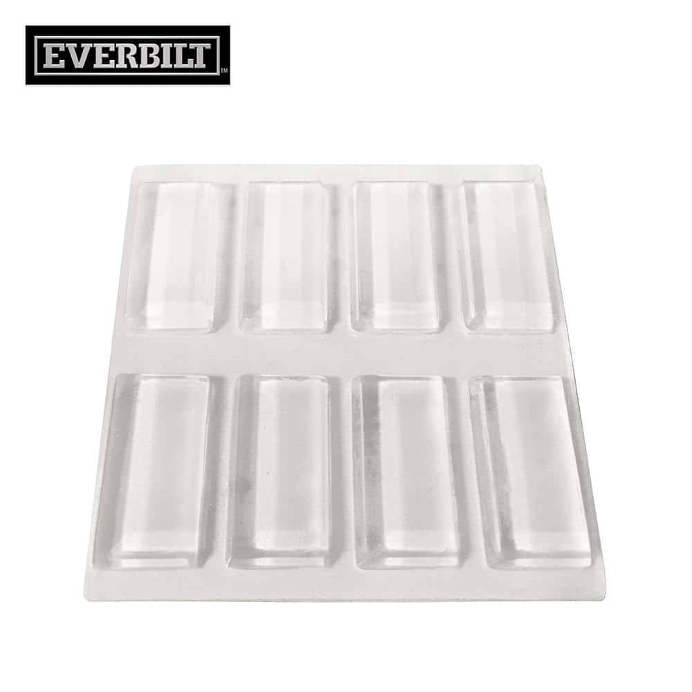 Everbilt 1/2 In. X 1 In. Clear Soft Rubber Like Plastic Self-Adhesive Rectangular Bumpers (8-Pack)