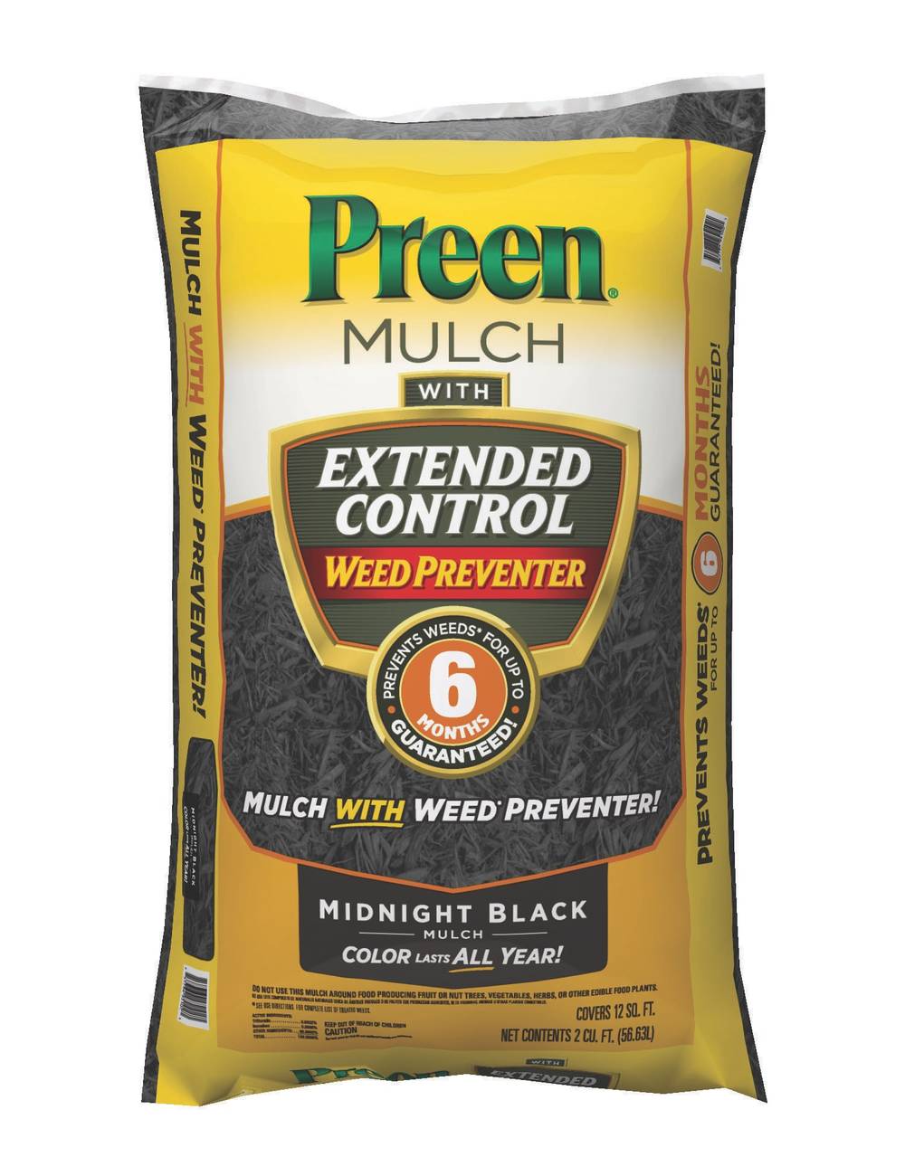 Preen 2-cu ft Black Pine Mulch Plus Weed Control Mulch | 290301