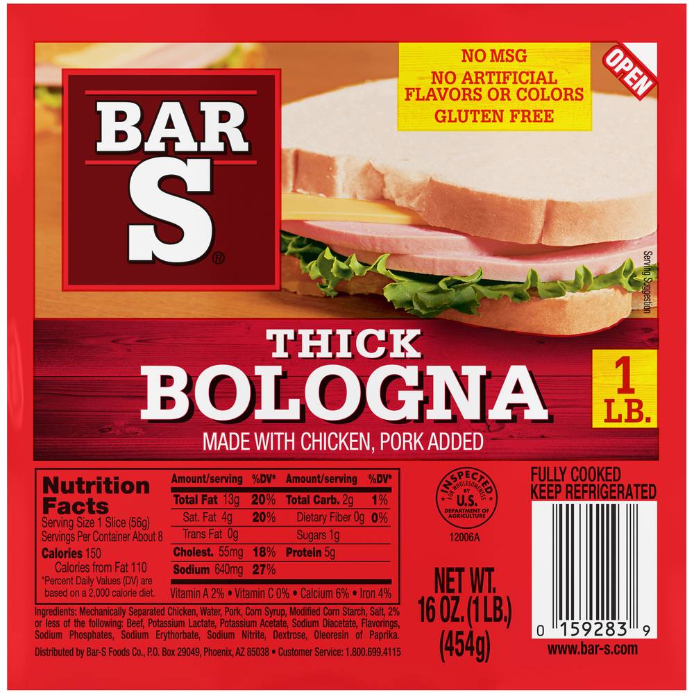 Bar-S Thick Bologna