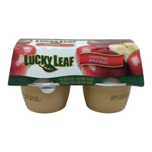 Lucky Leaf Natural Applesauce 4-4z (4 oz)