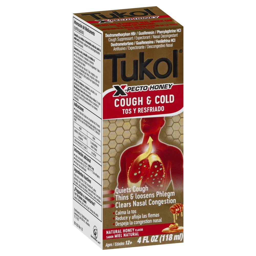 Tukol Natural Honey Flavor Cough & Cold Syrup (4 fl oz)