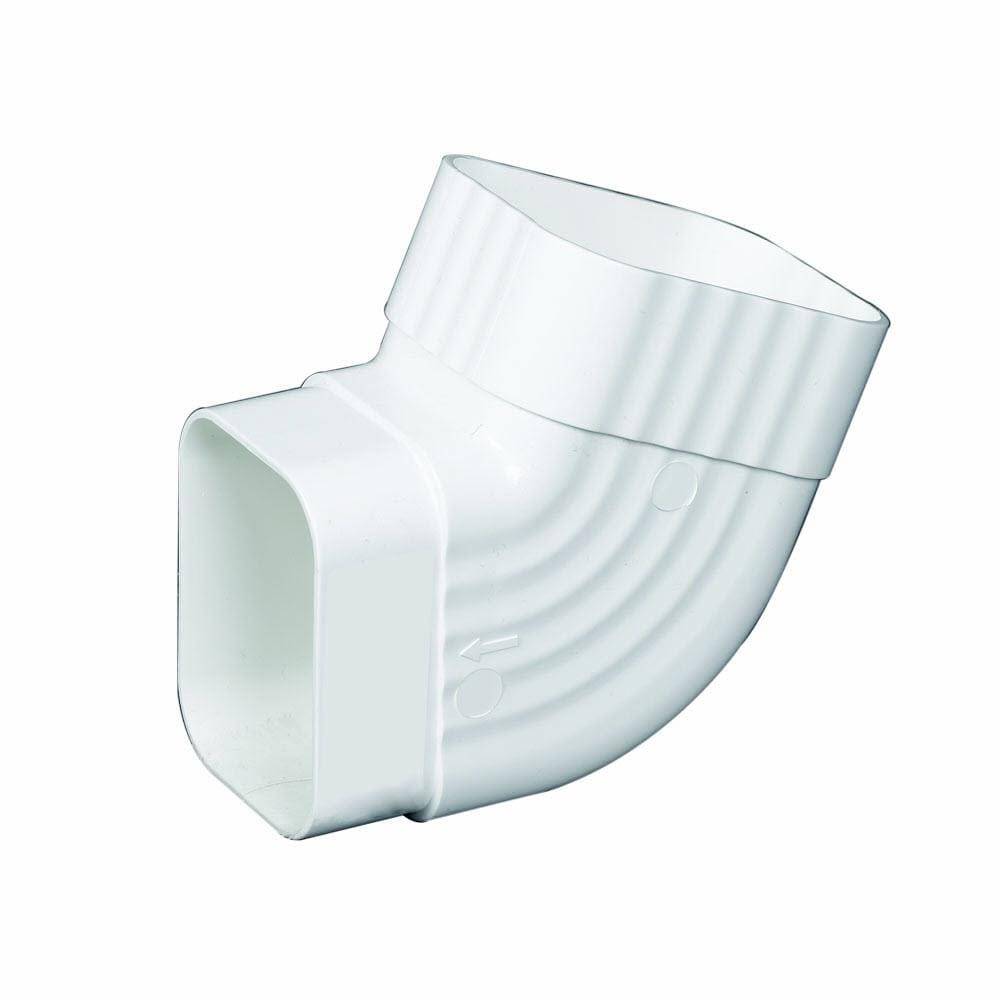 Amerimax Traditional Vinyl 4.5-in White Downspout Side Elbow | M0628HP