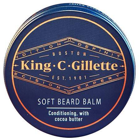King C Gillette Soft Beard Balm with Cocoa Butter - 3.4 fl oz