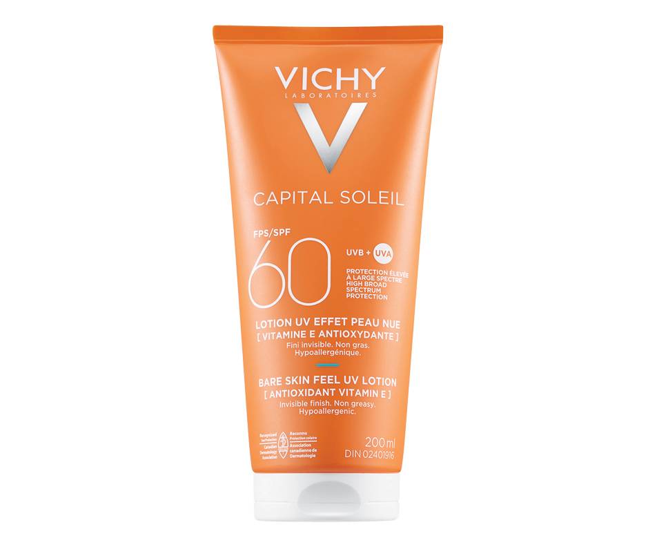 Vichy laboratories capital soleil lotion uv effet peau nue fps 60