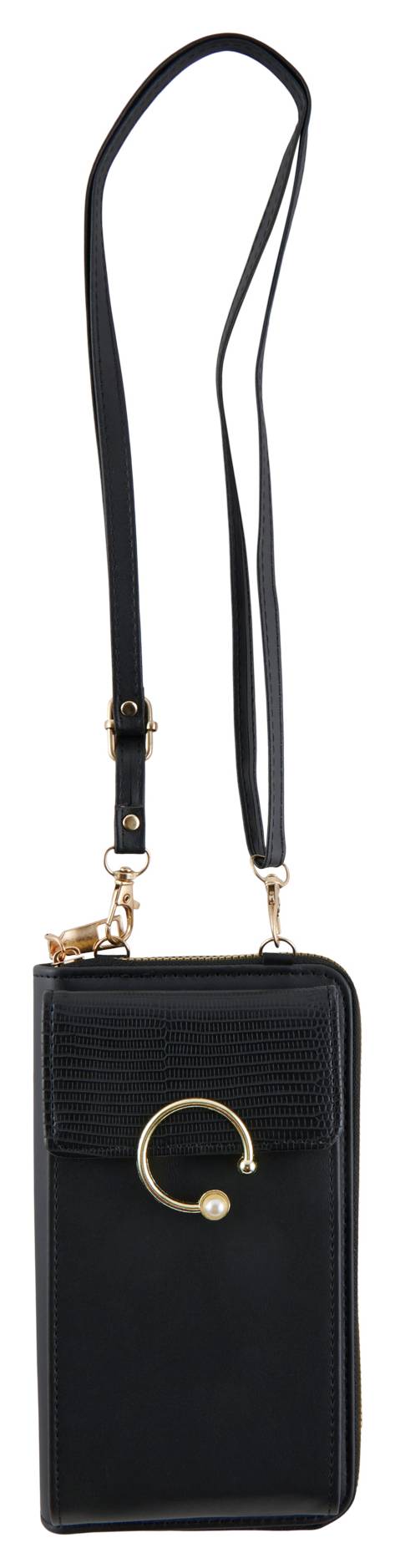 Sac à bandoulière pour téléphone portable pour femmes (Taille unique, Noir) / Women's Crossbody Cellphone Bag (OSFM, Black)