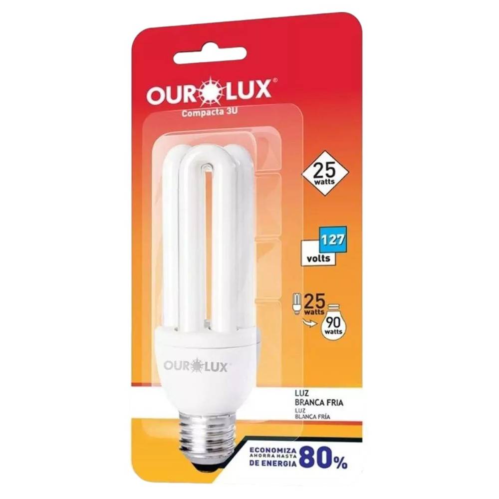 Ourolux lâmpada elétrica 3u branco (25w/127v)