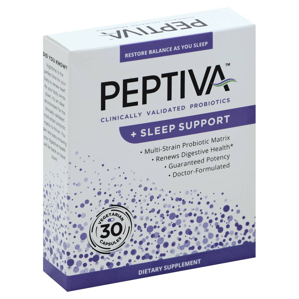 Peptiva Clinically Validated Probiotics + Sleep Support Capsules