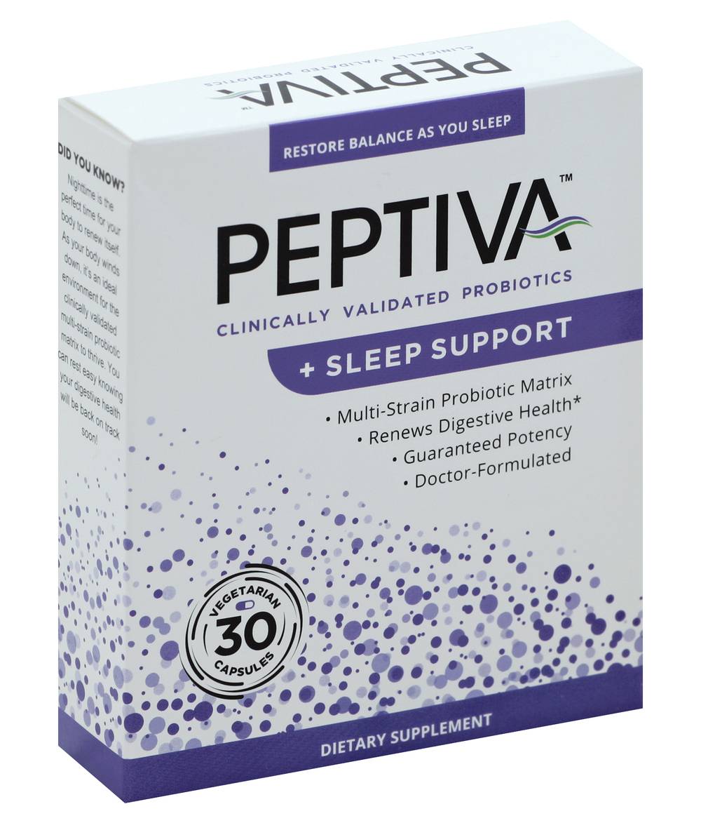 Peptiva Clinically Validated Probiotics + Sleep Support Capsules