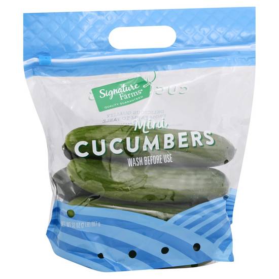 Order Signature Farms · Mini Cucumbers (32 oz) food online from Safeway store, Eureka on bringmethat.com