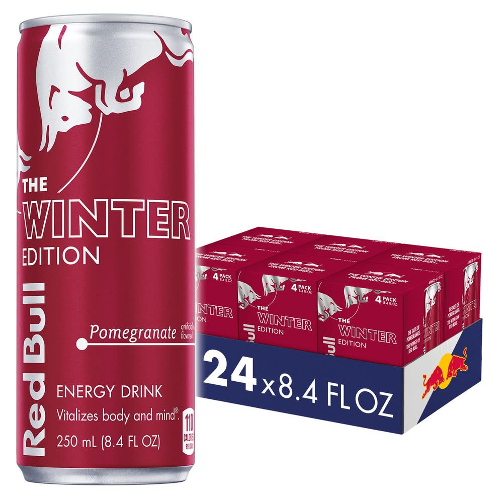 Red Bull The Winter Edition Energy Drink, Pomegranate (24 x 8.4 fl oz)