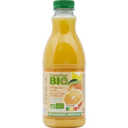 FID - Jus d'orange bio 100% pur jus CARREFOUR BIO - la bouteille de 90cl