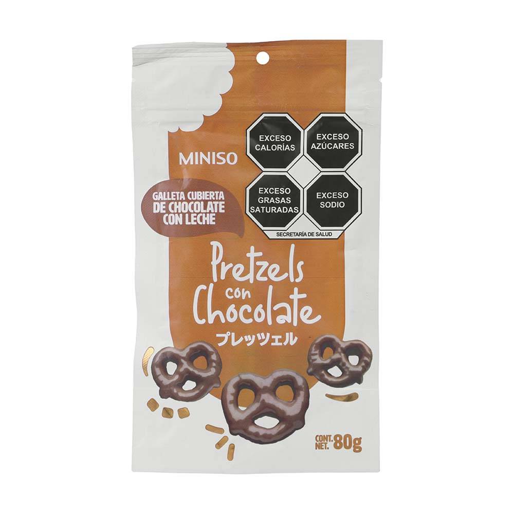 Miniso pretzels con chocolate (bolsa 80 g)