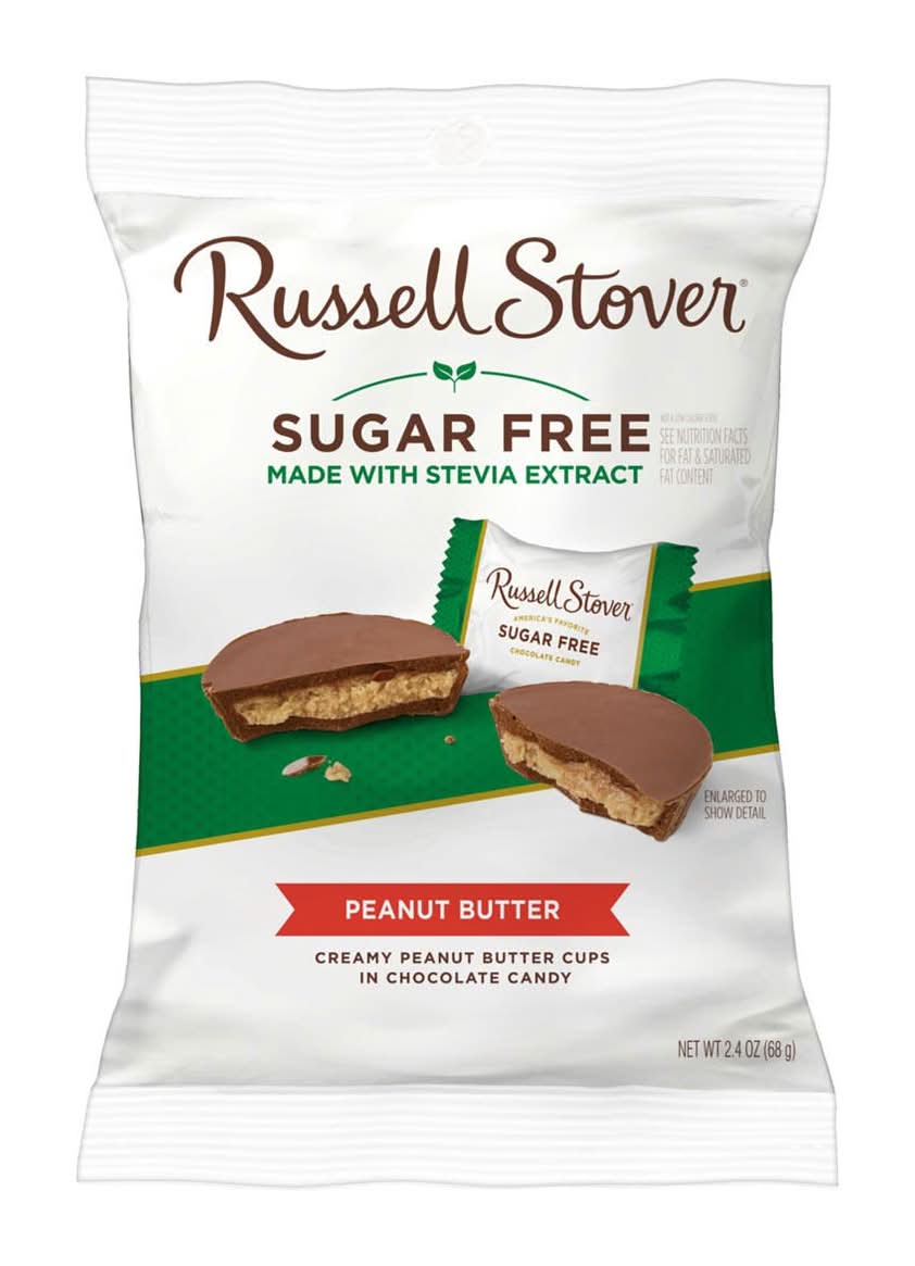 Russell Stover Sugar Free Peanut Butter Cup Chocolate Candy 2.4 Oz