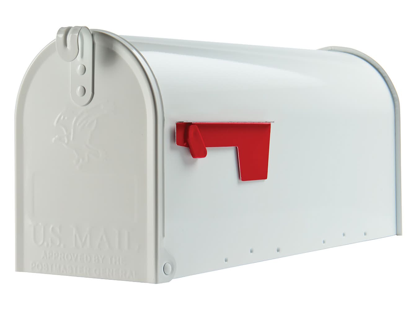 Architectural Mailboxes Elite Classic Galvanized Steel Post Mount White Mailbox