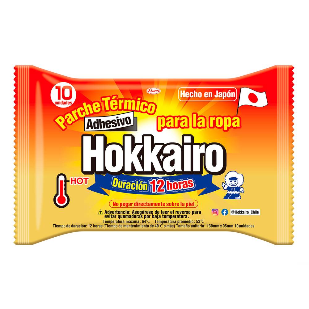 Hokkairo parche térmico para la ropa (bolsa 10 u)