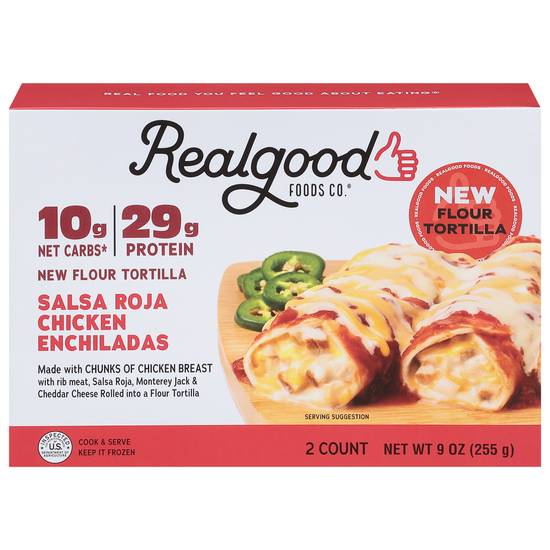 Realgood Foods Co. Salsa Roja Chicken Enchiladas