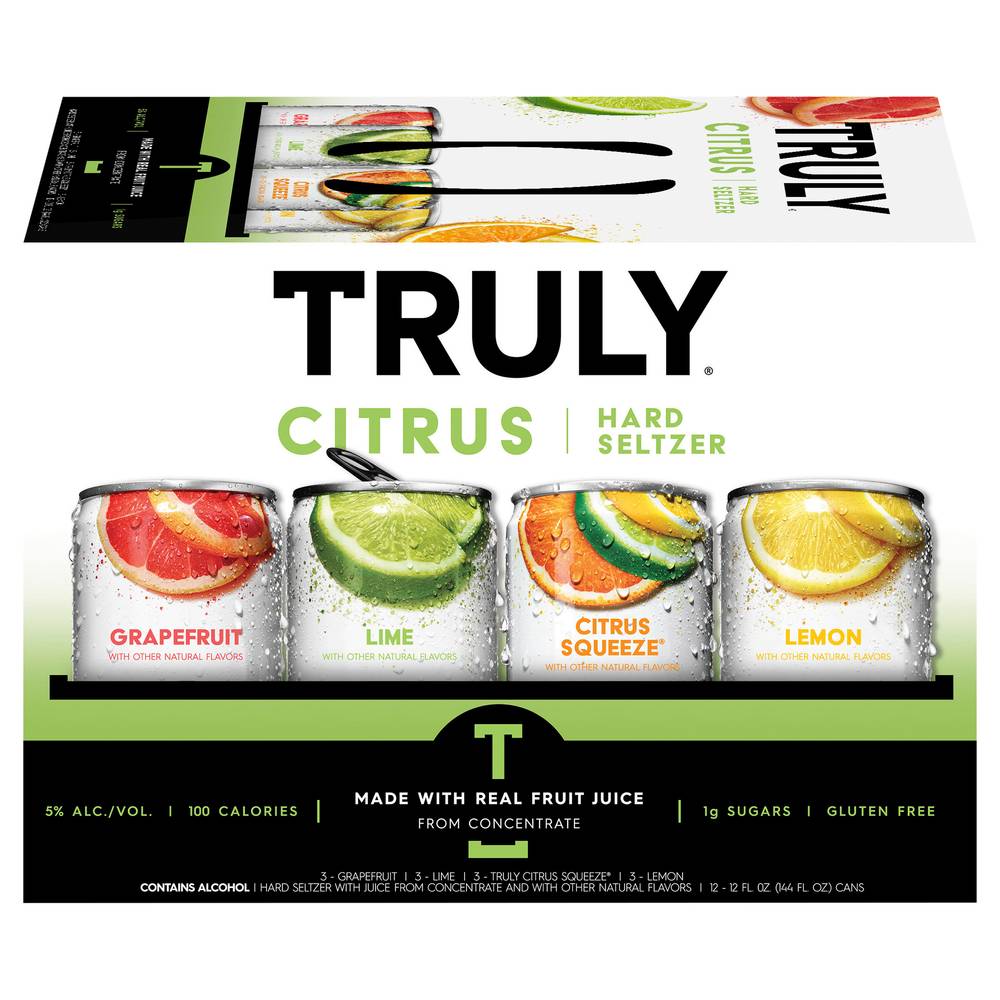 Truly Citrus Hard Seltzer Variety pack (12 pack, 12 fl oz) (assorted)