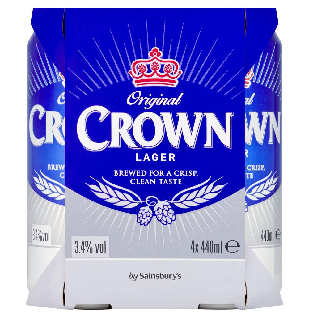 Sainsbury's Crown Lager 4x440ml