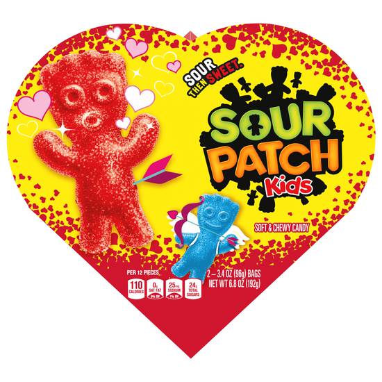 Sour Patch Kids Large Heart Soft & Chewy Candy (2 ct )
