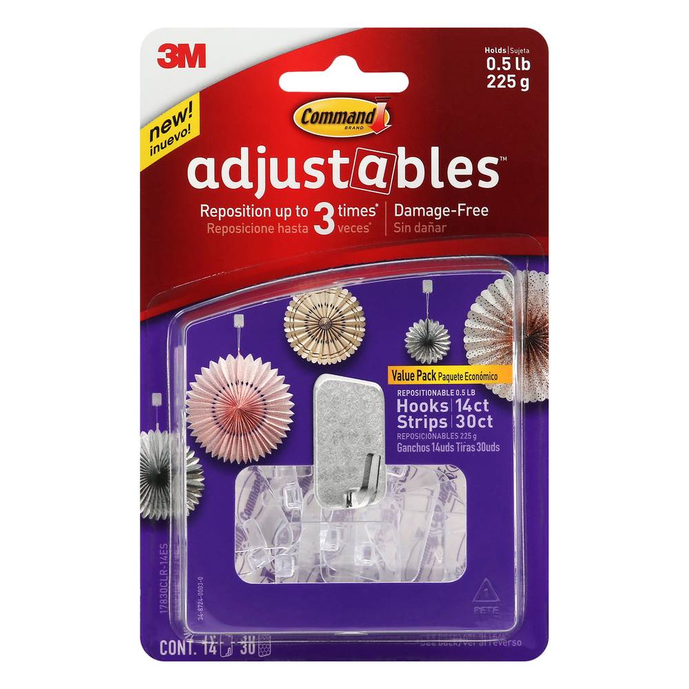 Command Ajustables Hooks Strips