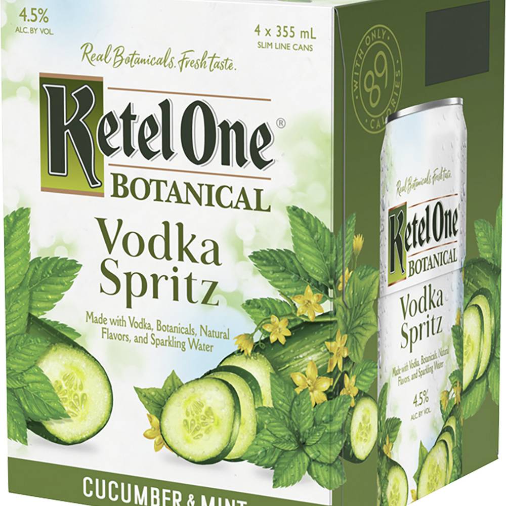 Ketel One Botanical Cucumber and Mint Vodka Spritz (4 ct, 355 ml)