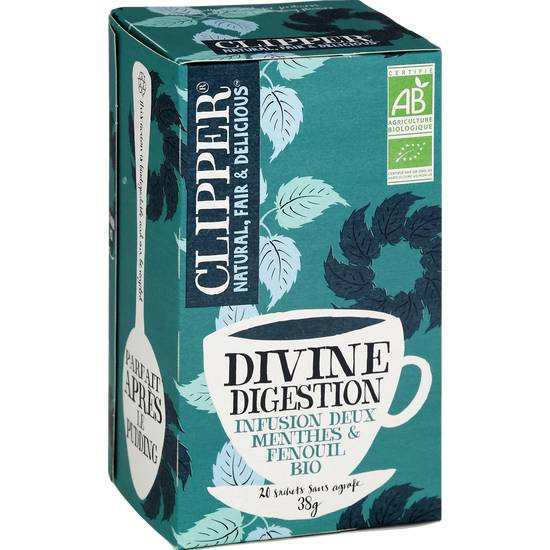 Clipper - Divine digestion infusion deux menthes et fenouil bio (20 pièces,  1.9 g), Delivery Near You