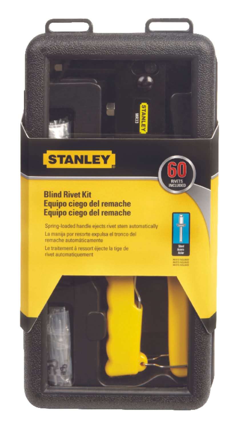Stanley Steel Blind Rivet Tool Kit Yellow 60 Pc