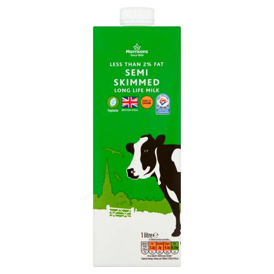 Morrisons Semi Skimmed, Long Life Milk (1L)