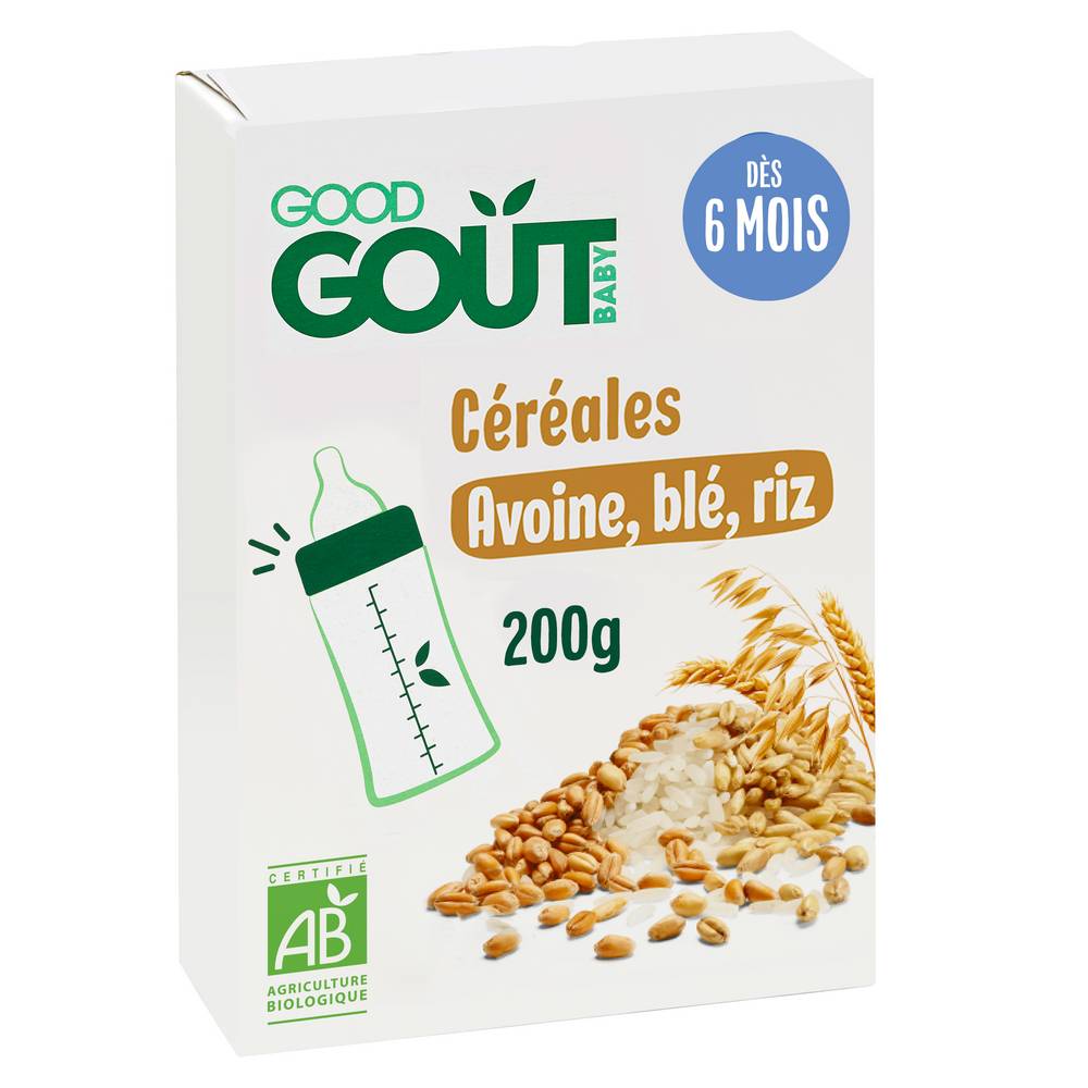 Good Goût - Avoine blé riz céréales bio dès 6 mois