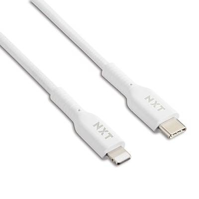 Nxt Technologies Braided Usb-C To Lightning Cable (white, 4ft)