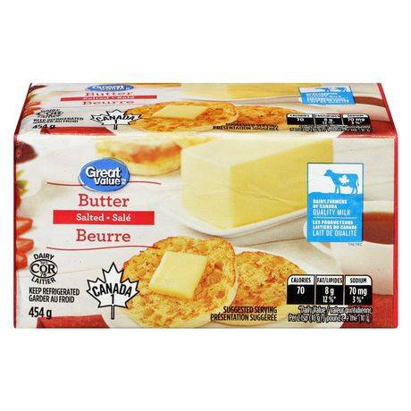 Great value beurre salé (454 g, 1 lb) - salted butter (454 g)