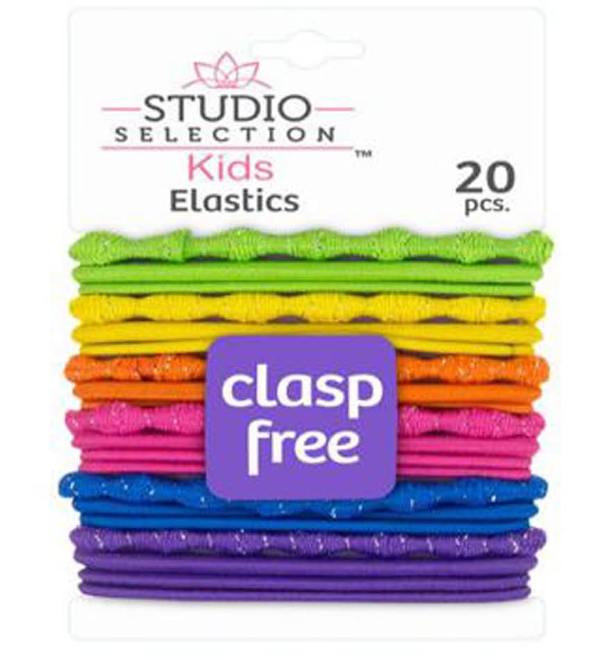 Studio Selection Kids Elastic Multi-Colored Hair Ties 20 Pc