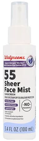 Walgreens Sheer Face Mist Sunscreen (3.4 fl oz)