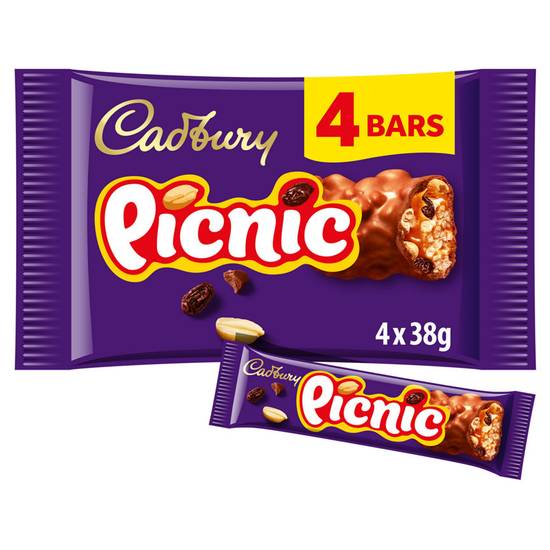 Cadbury Picnic Chocolate Bar 4 Pack 152g